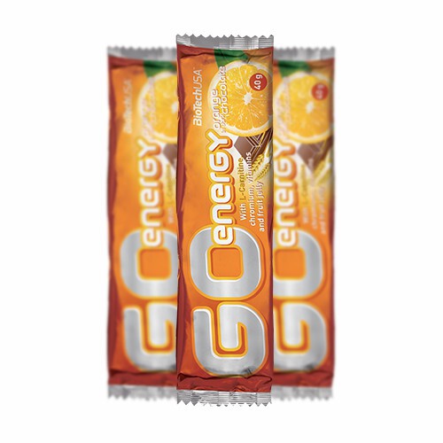 Lot de 32 cartons de collations Biotech USAgo energy bar - Orange