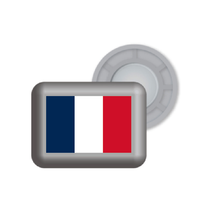 Porte dossards magnétiques drapeau Français Bibbits