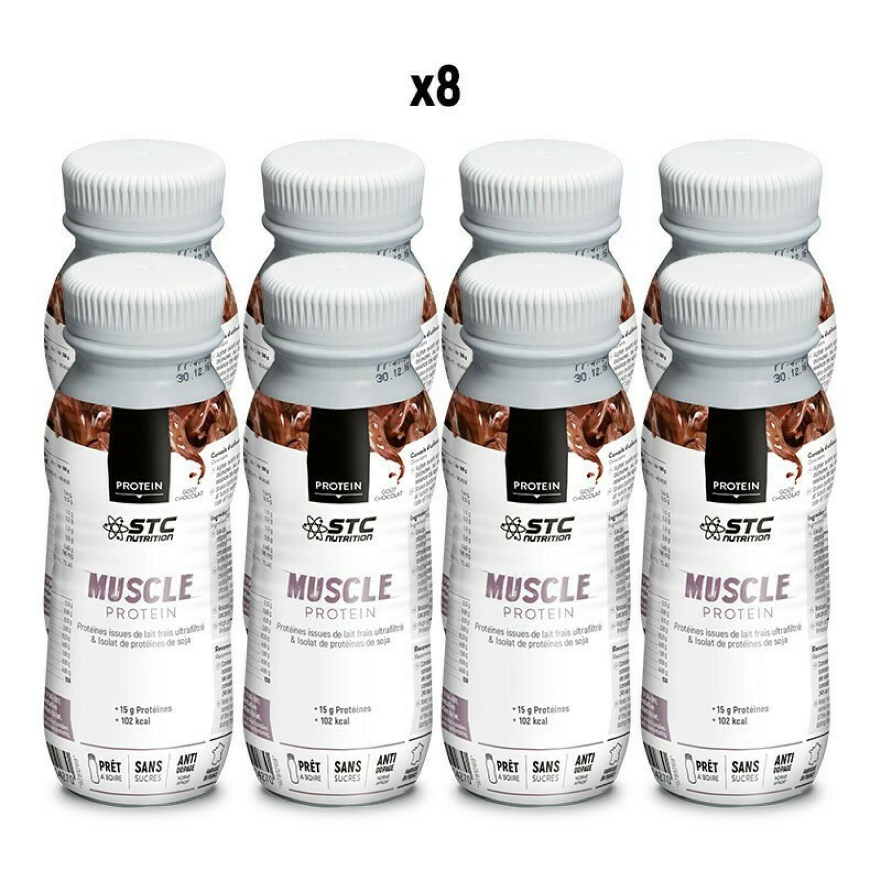Pack protein drink prêtes-à-boire STC Nutrition - vanille - 8 bouteilles de 250ml