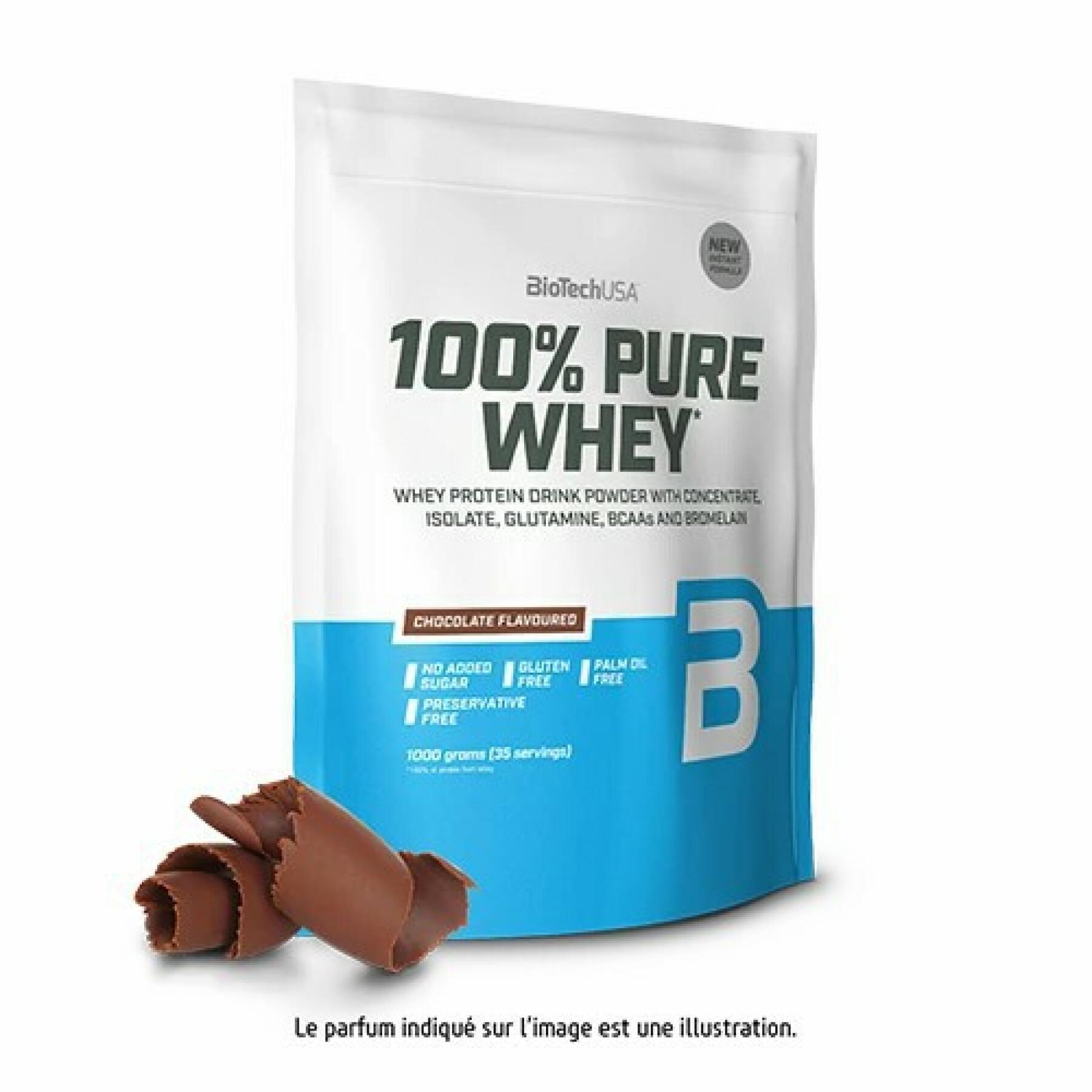Lot de 10 sacs de protéines 100 % pur lactosérum Biotech USA - Chocolate - 1kg