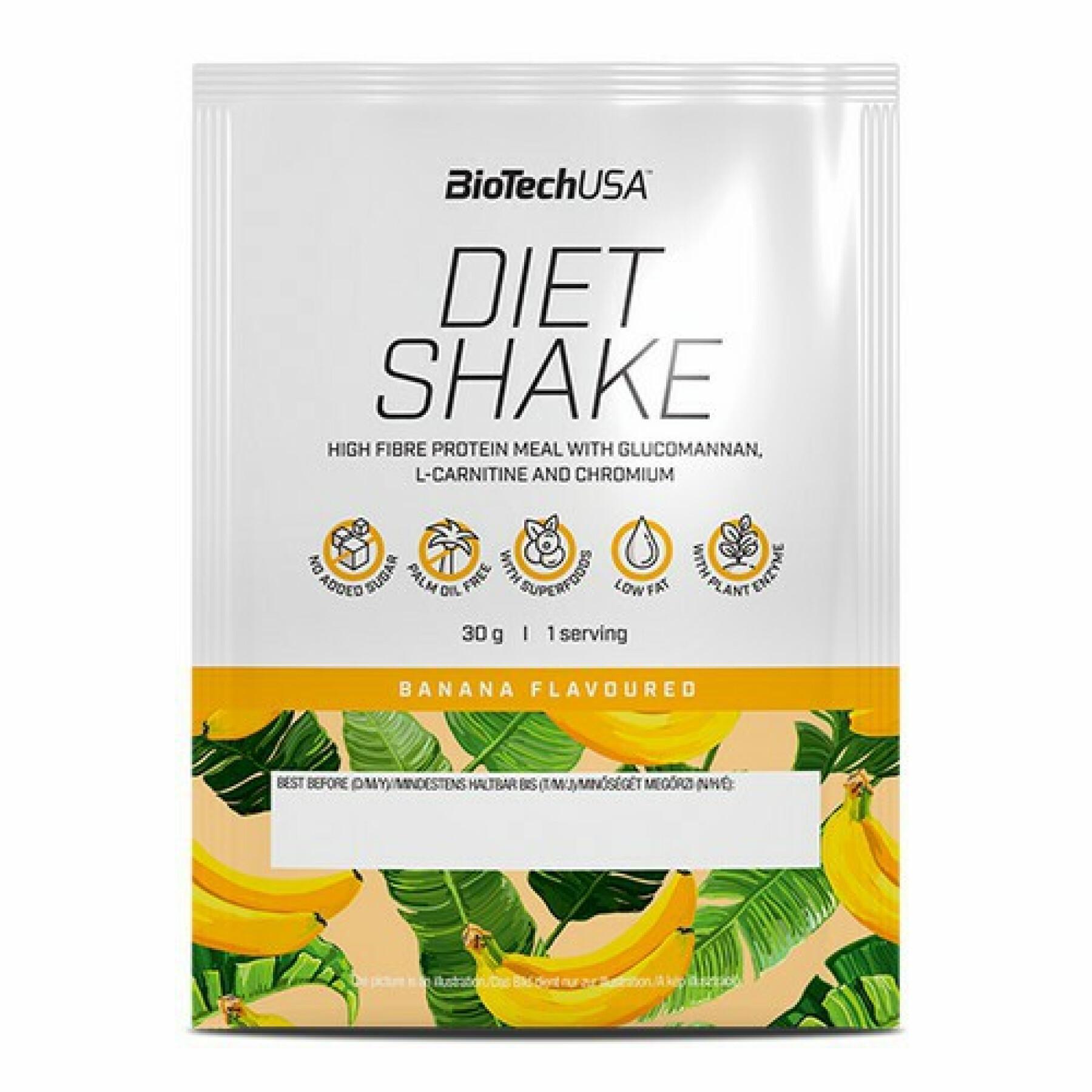 Lot de 50 sachets de protéines Biotech USA diet shake - Cookies & Cream - 30g