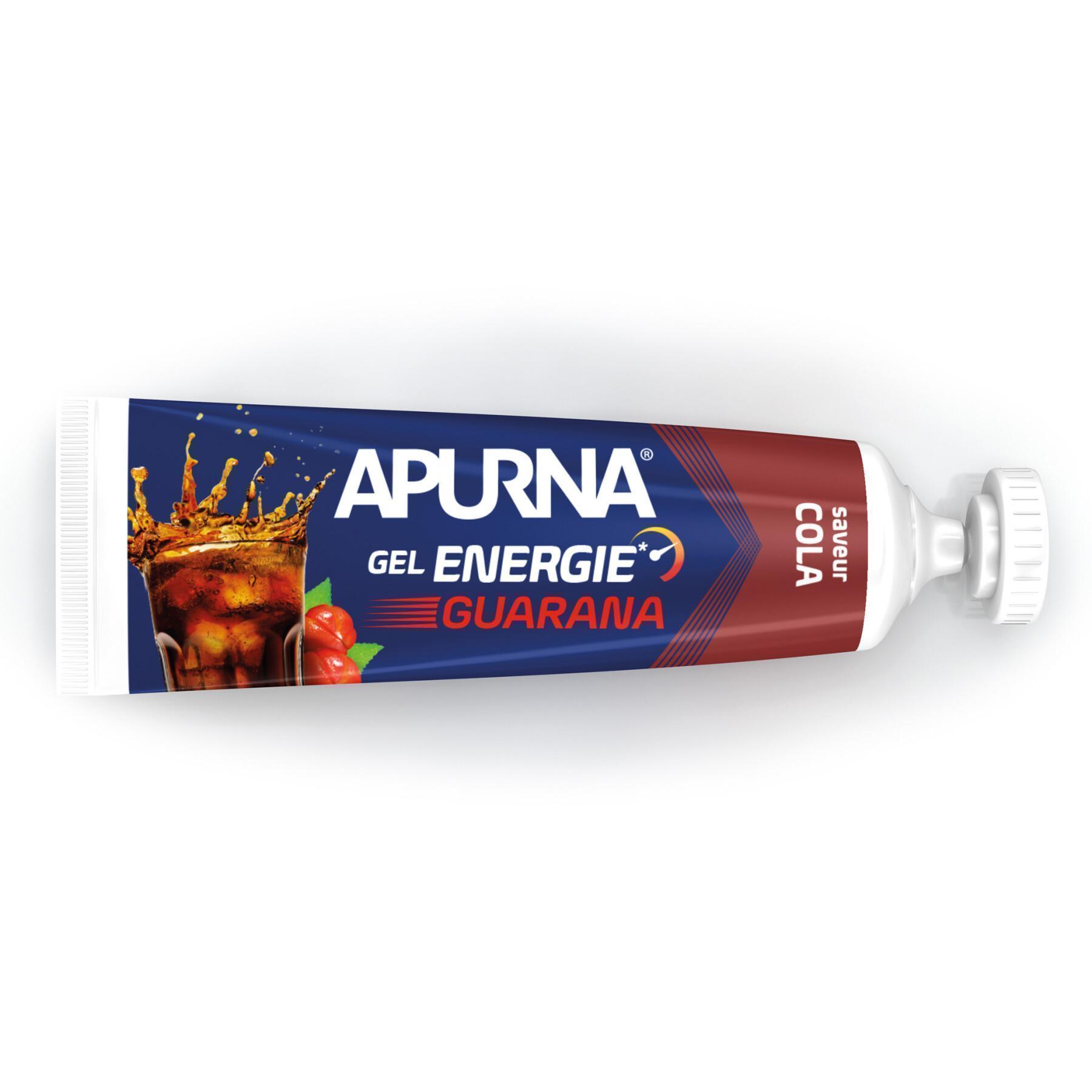 Lot de 25 gels Apurna Energie guarana cola - 35g