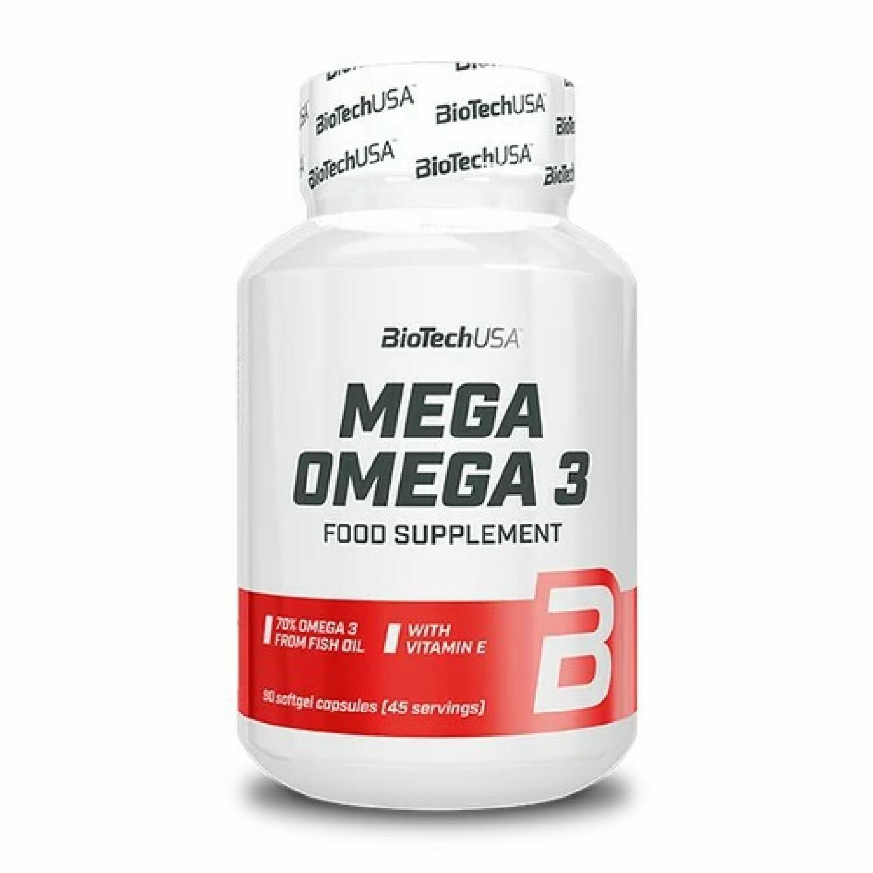 Pots de vitamine Biotech USA mega omega 3 - 90 Gélul