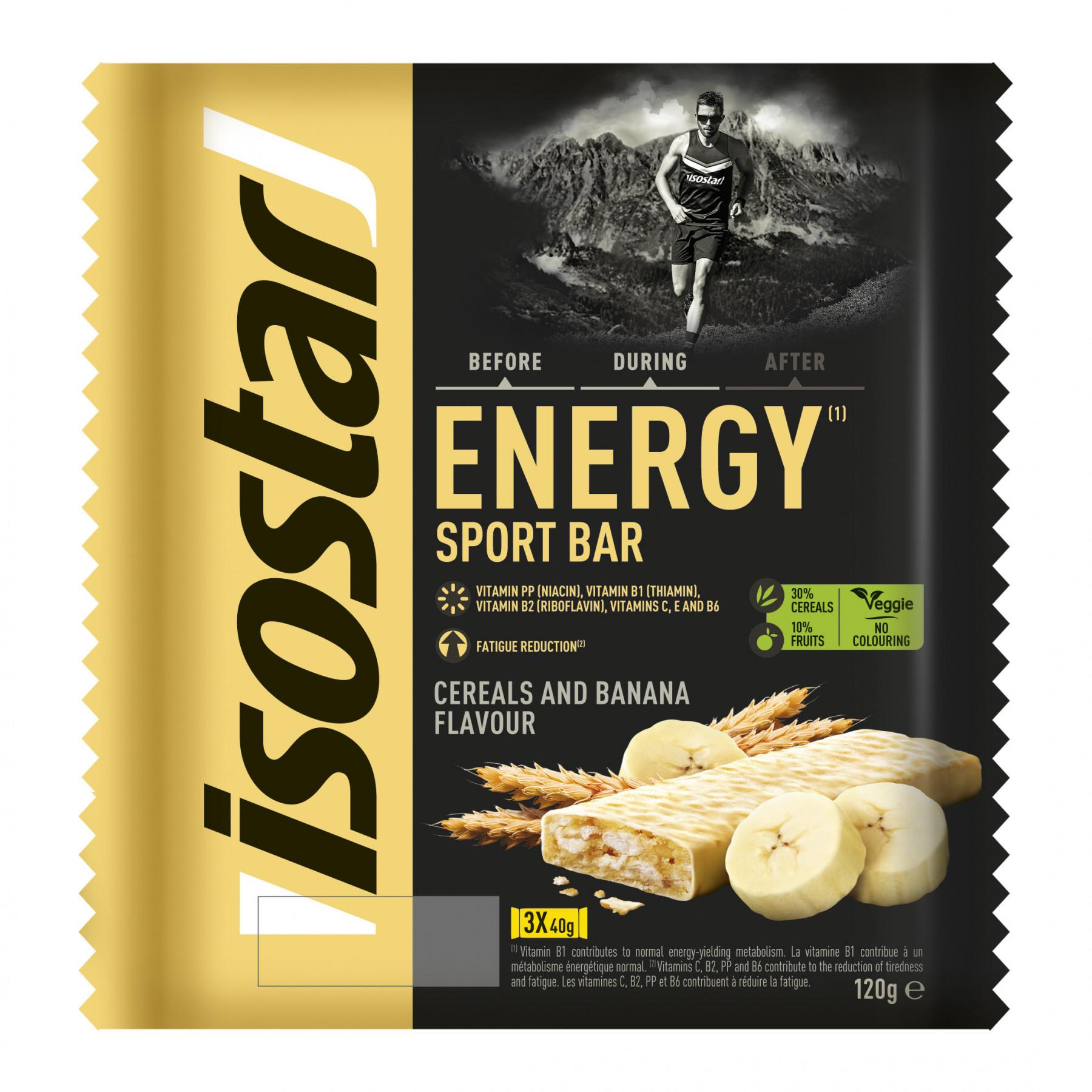 Barres Isostar Energy Banane 3 x 40g (20 boîtes) 