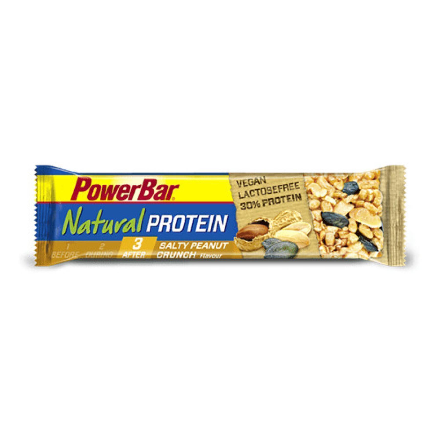 Lot de 24 barres PowerBar Natural Protein Vegan - Salty Peanut Crunch