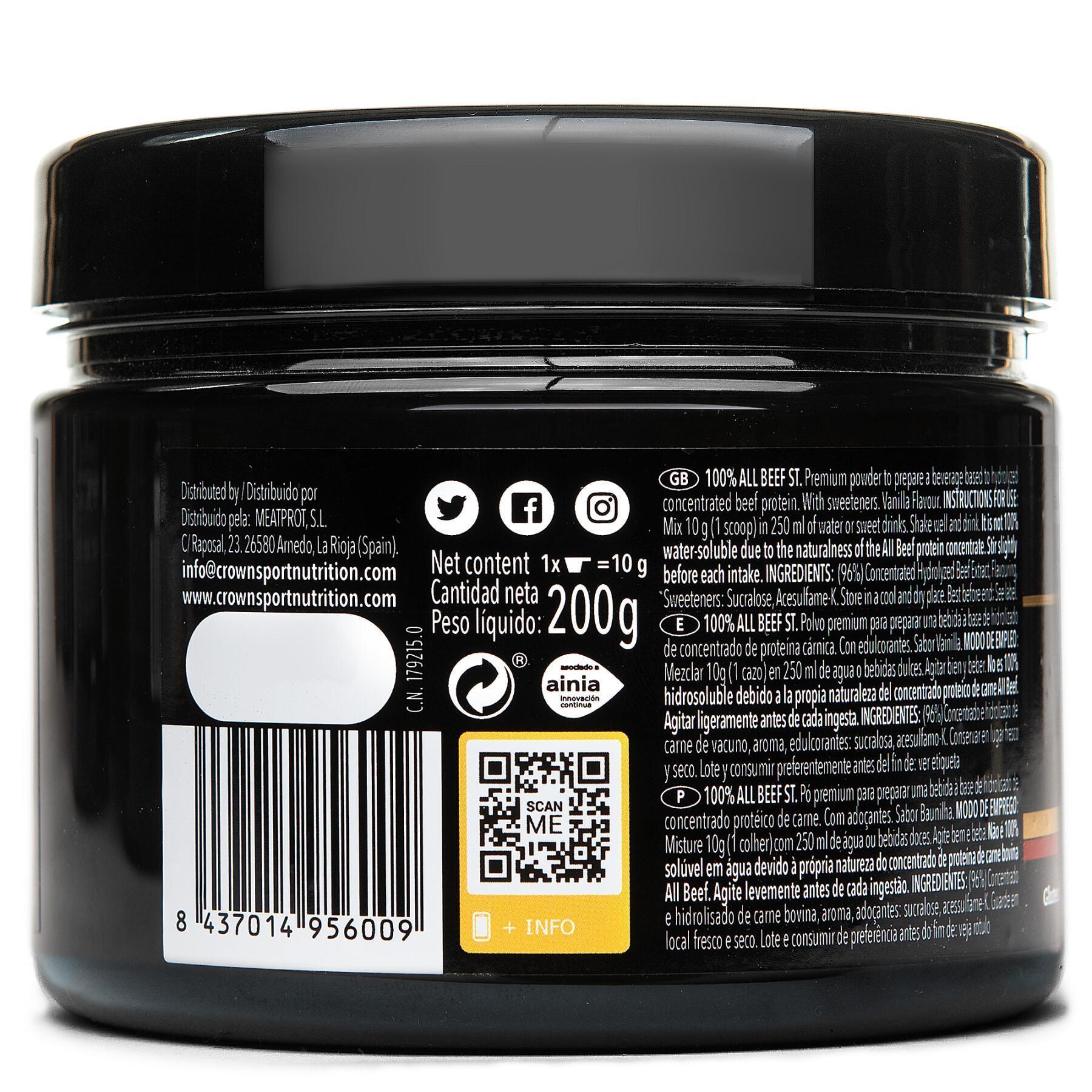 Protéine Crown Sport Nutrition 100% All Beef - vanille - 200 g
