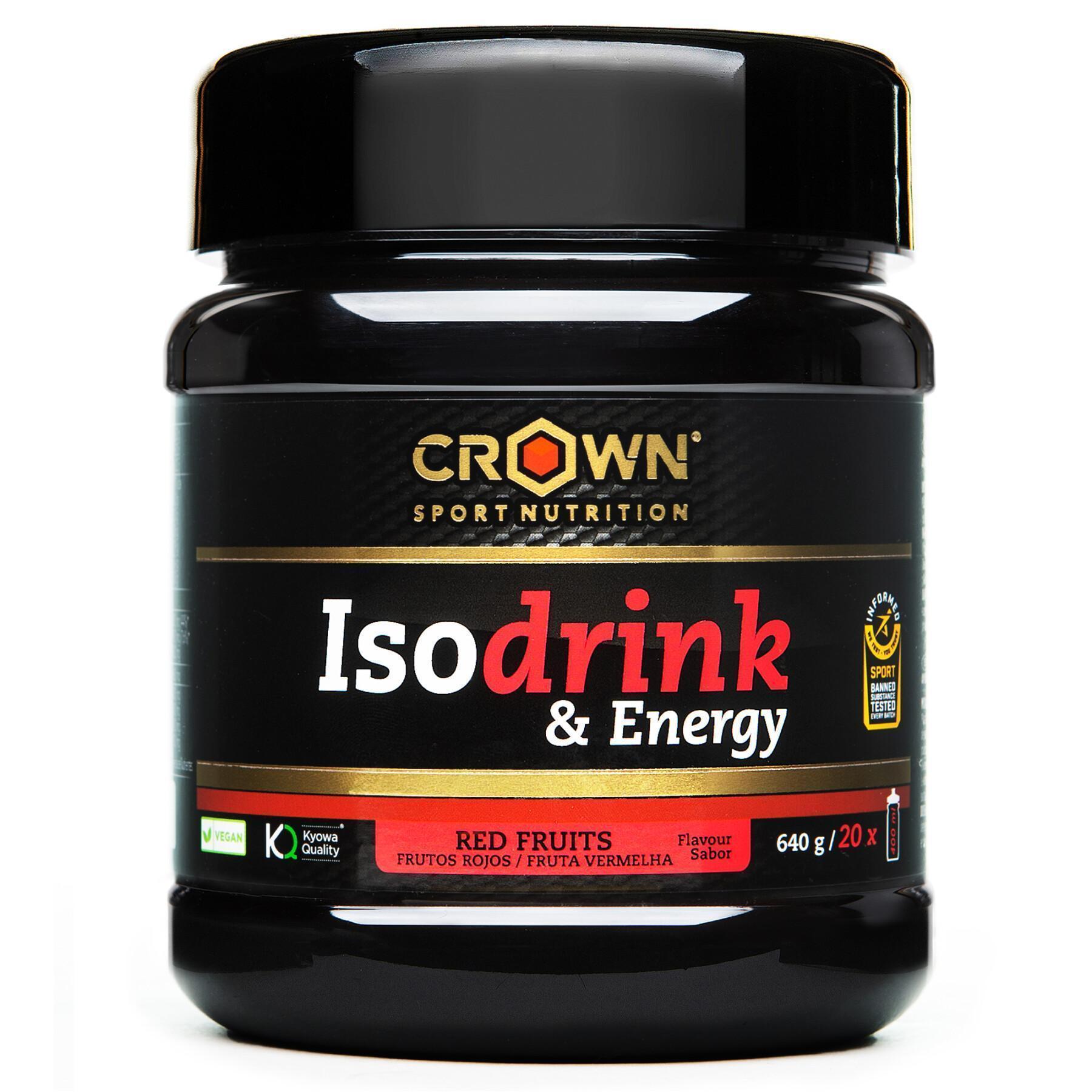 Boisson énergétique Crown Sport Nutrition Isodrink & Energy informed sport - fruits rouges - 640 g