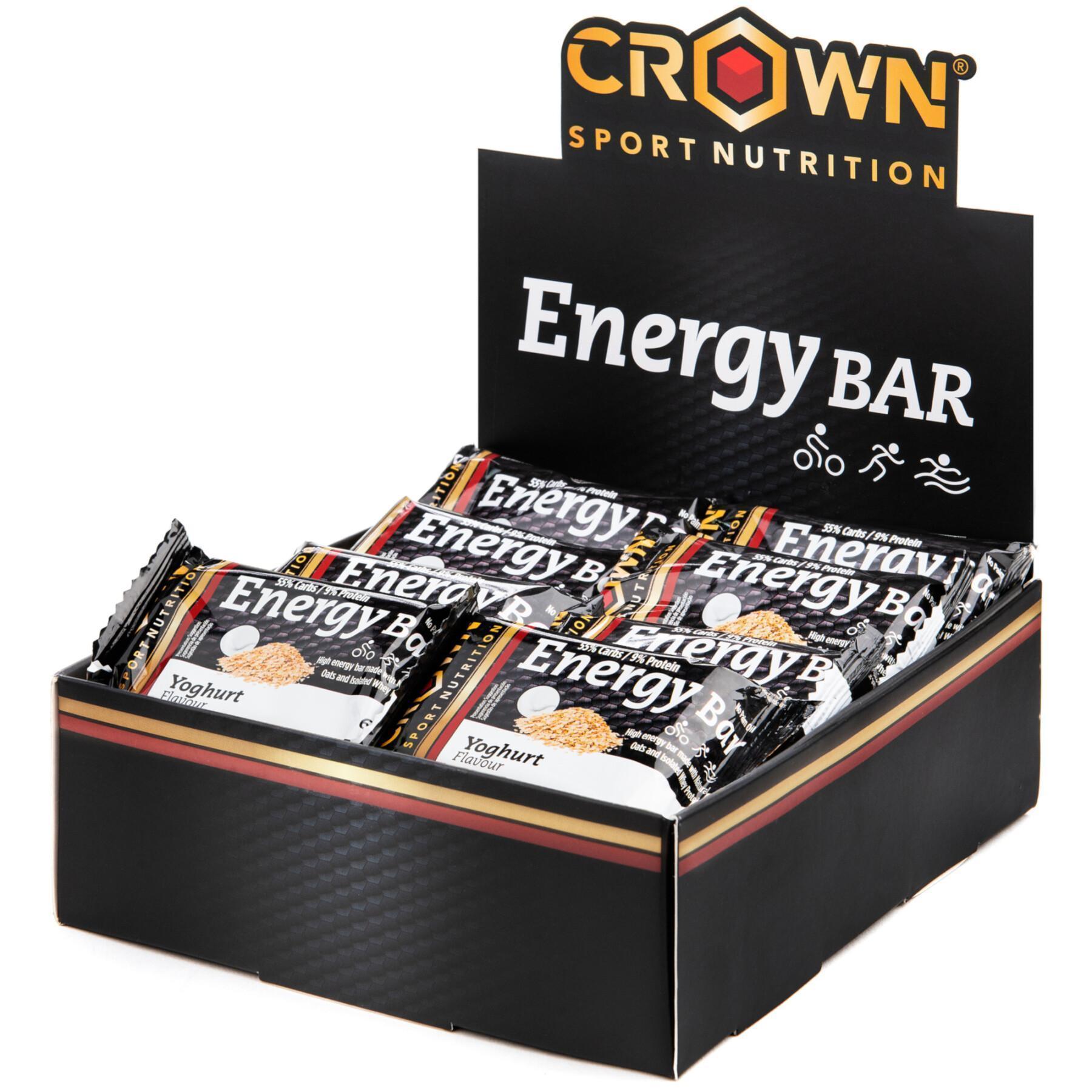 Lot de 12 barres de nutrition Crown Sport Nutrition Energy - yaourt - 60 g