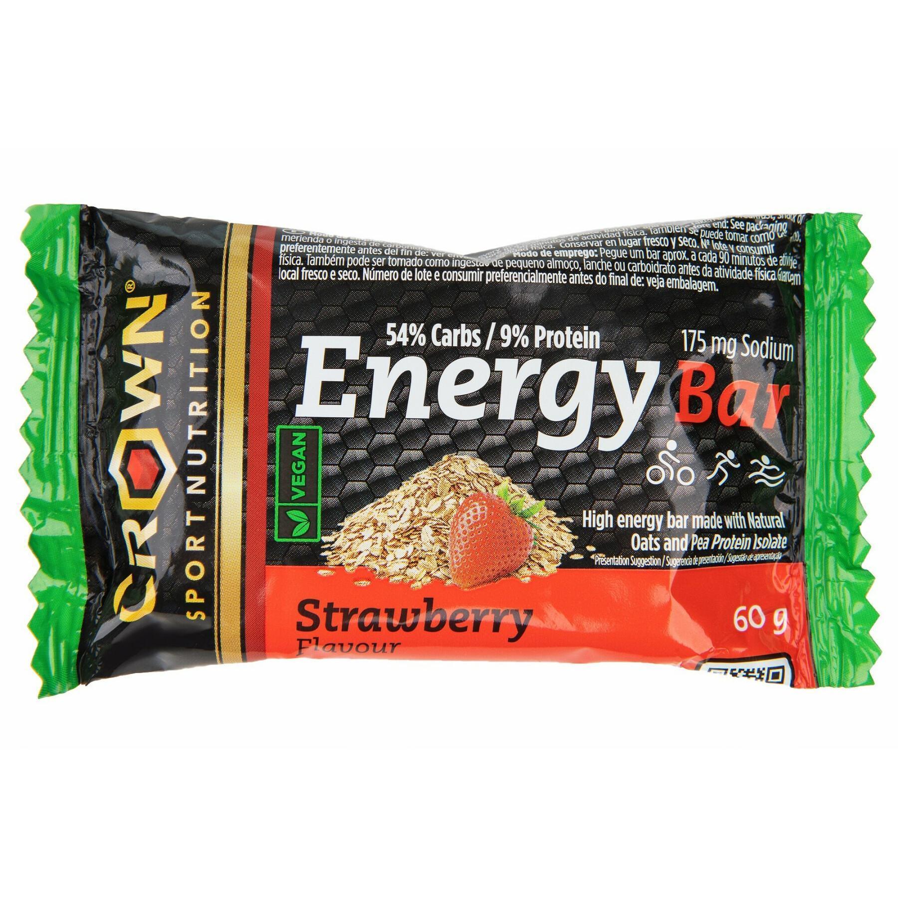 Barre de nutrition végan Crown Sport Nutrition Energy - fraise - 60 g