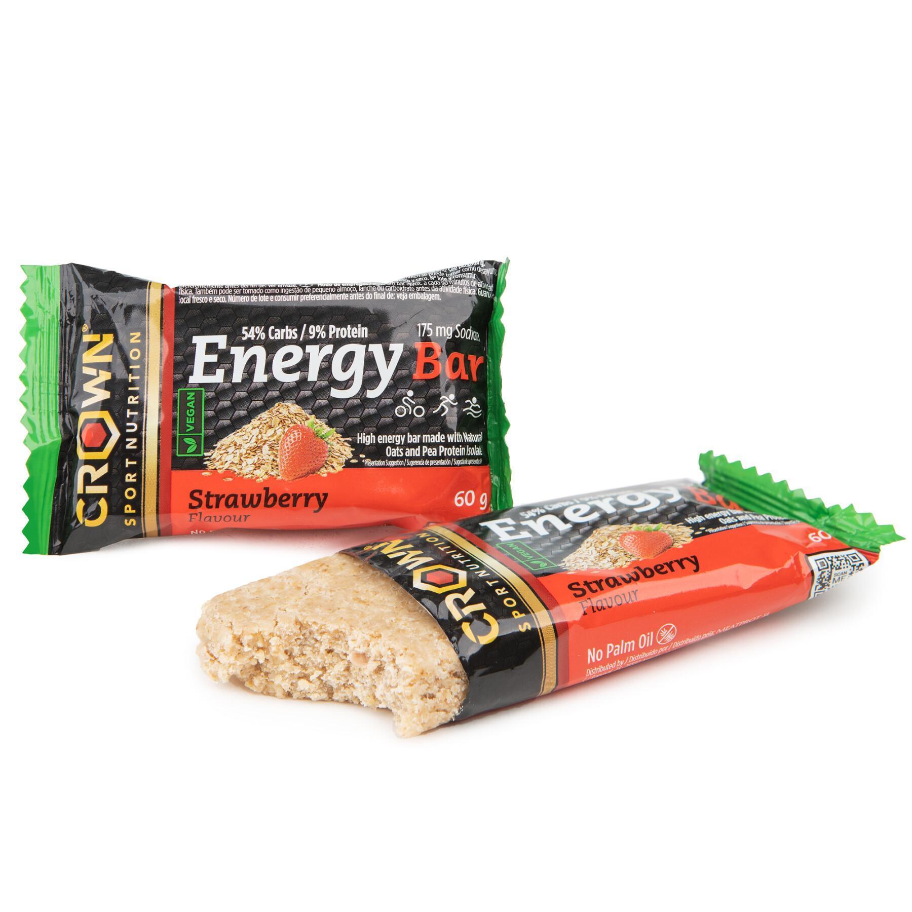 Barre de nutrition végan Crown Sport Nutrition Energy - fraise - 60 g