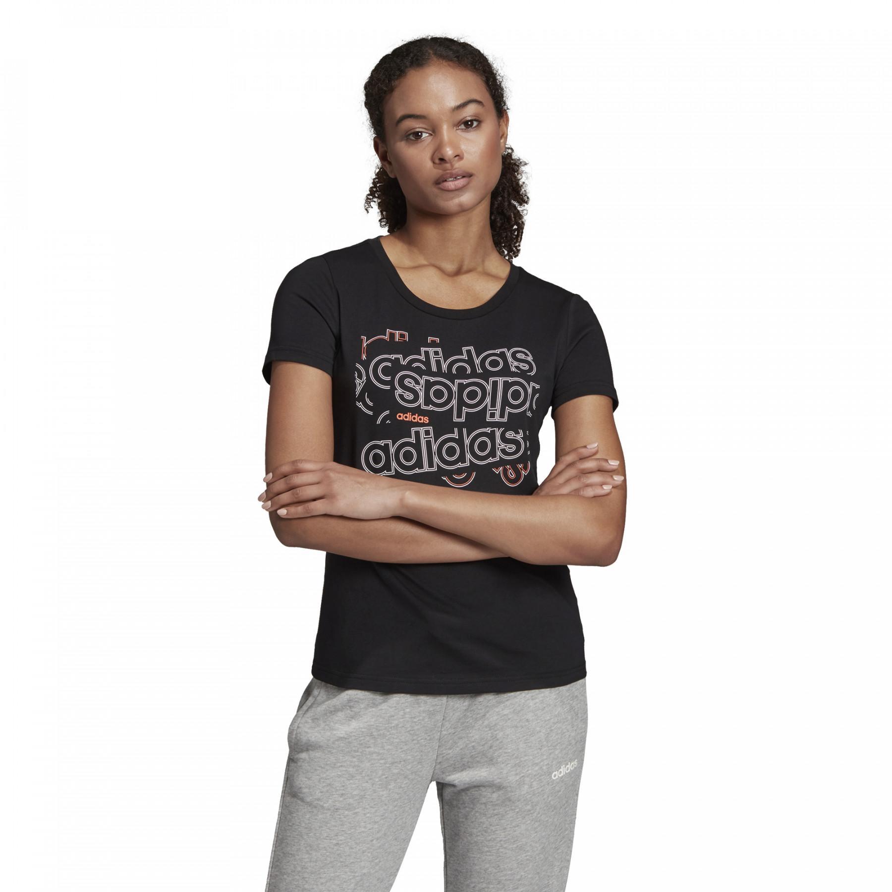 T-shirt femme adidas Logo Collage Graphic