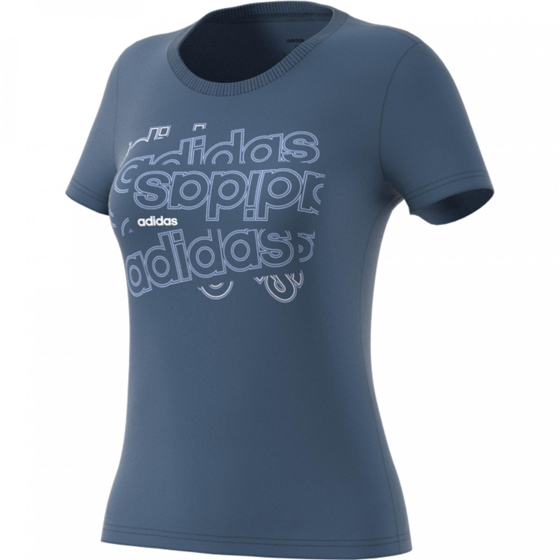 T-shirt femme adidas Logo Collage Graphic