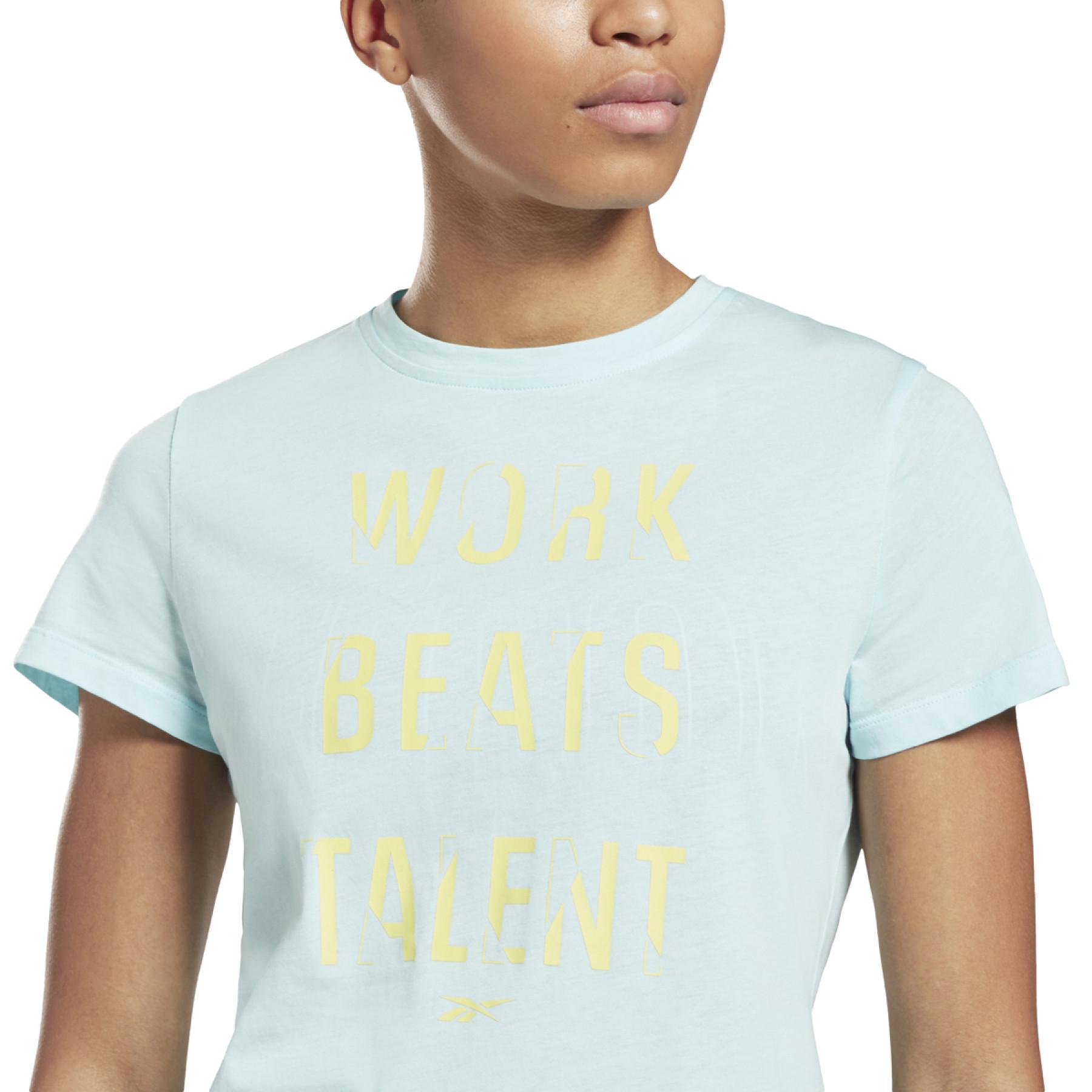 T-shirt femme Reebok Work Beats Talent Graphic