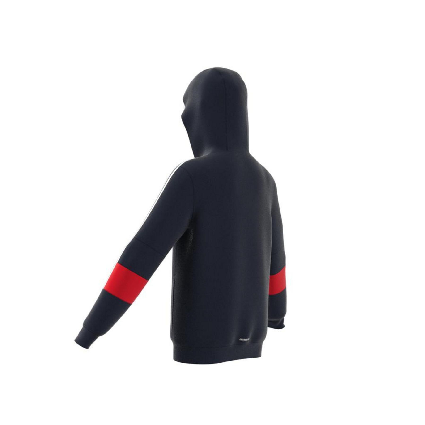 Sweatshirt à capuche enfant adidas 3-Bandes Aeroready Primeblue