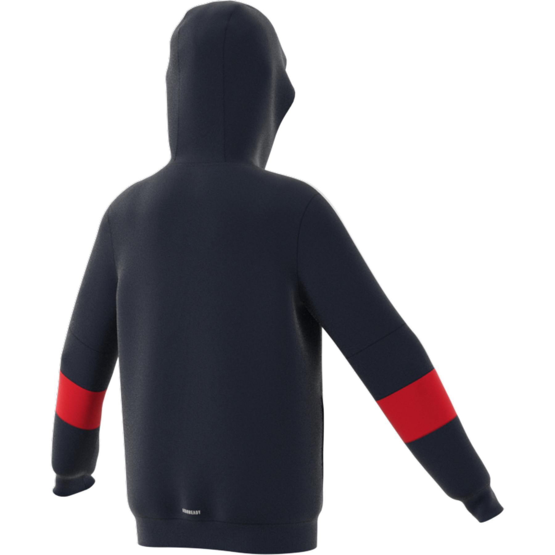 Sweatshirt à capuche enfant adidas 3-Bandes Aeroready Primeblue