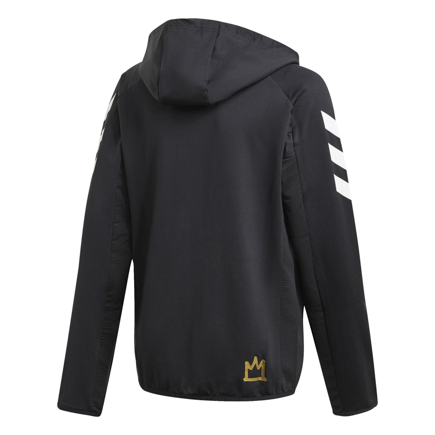 Sweatshirt zippé à capuche enfant adidas Salah Football-Inspired