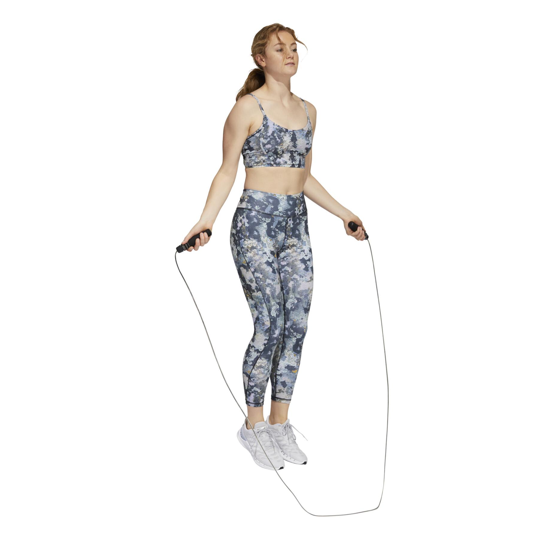 Brassière femme adidas Yoga Light Support Long Line Aop