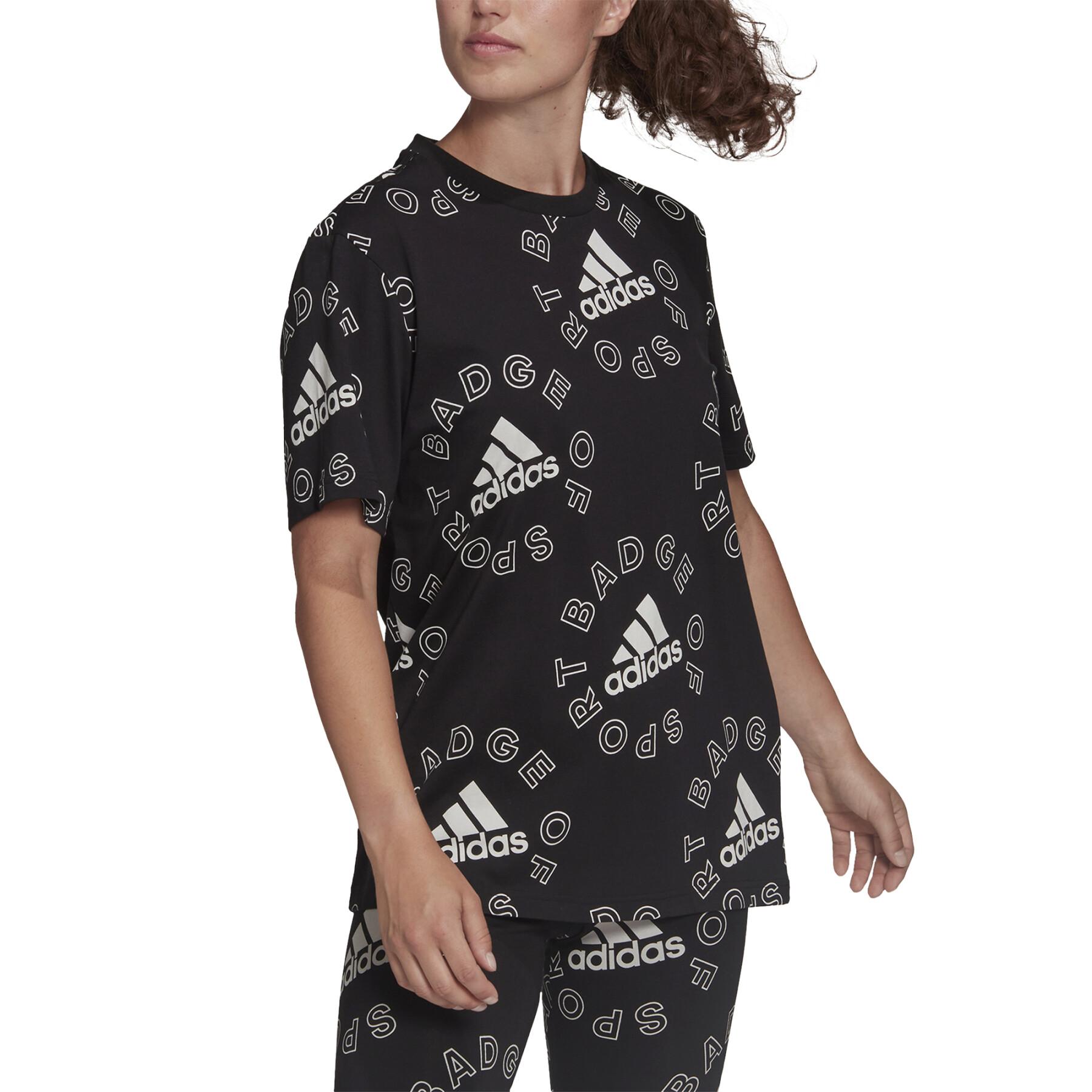 T-shirt femme adidas Essentials Logo Allover Print