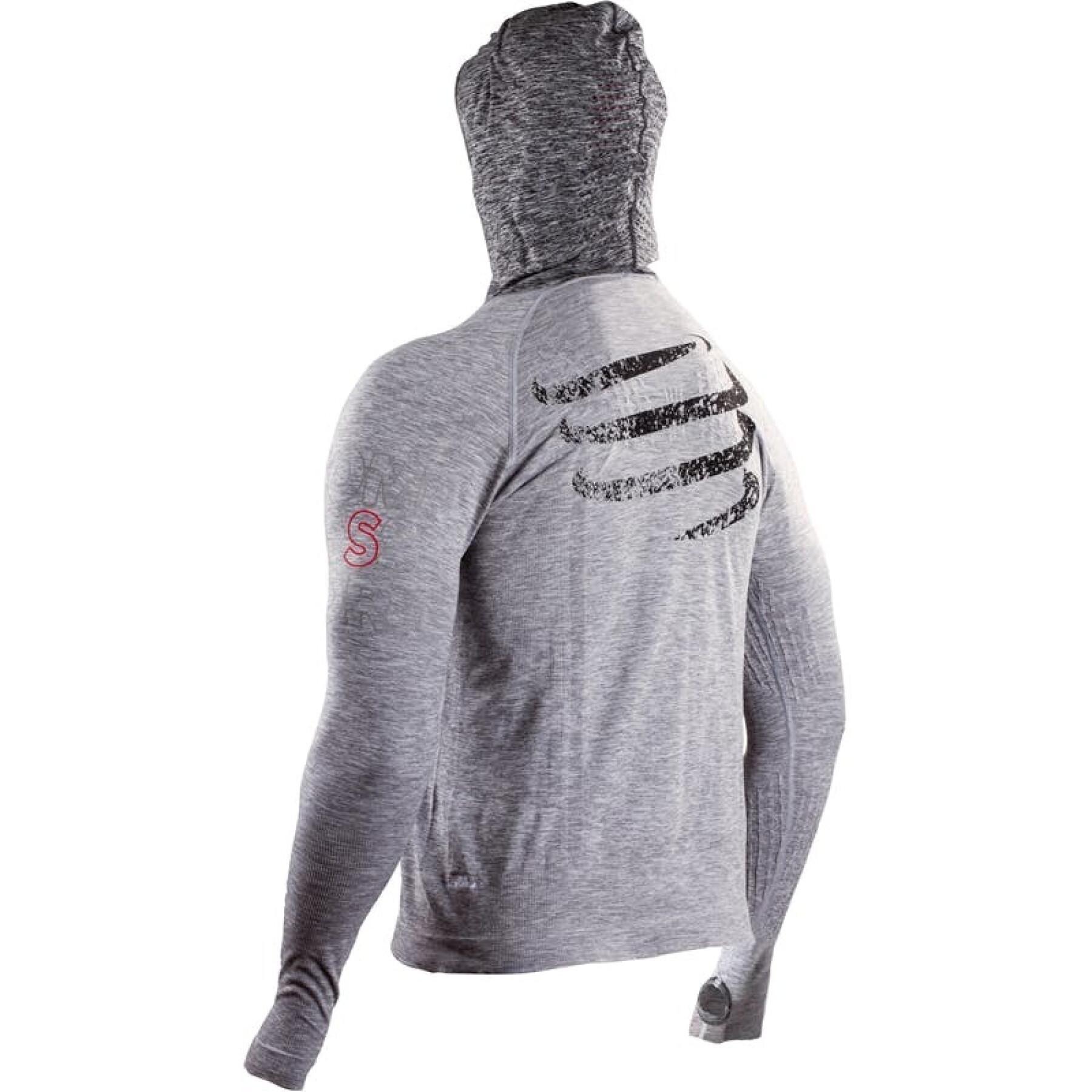 Sweatshirt à capuche zippé Compressport Thermo 3D