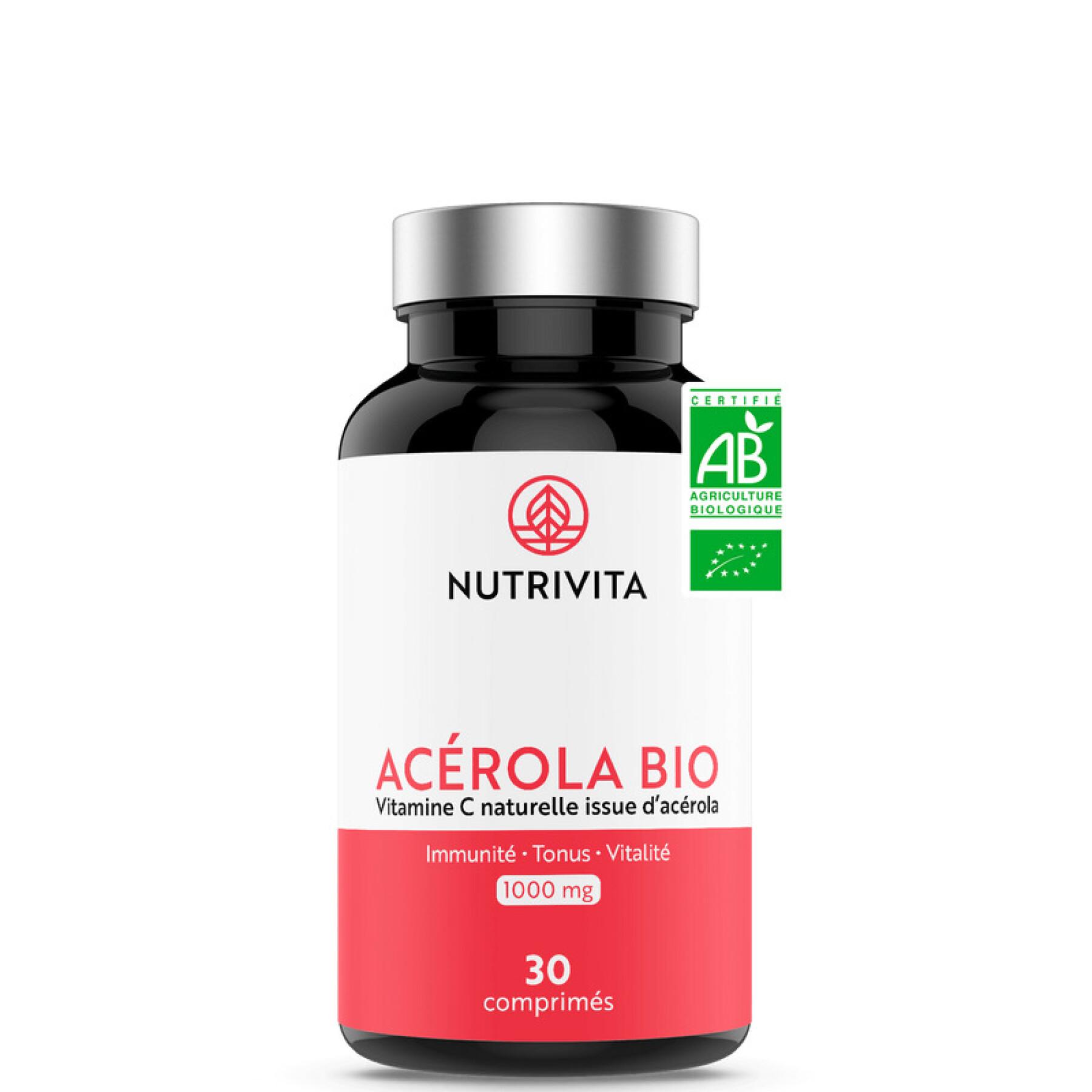 Complément alimentaire Acérola Bio - 30 Comprimés Nutrivita