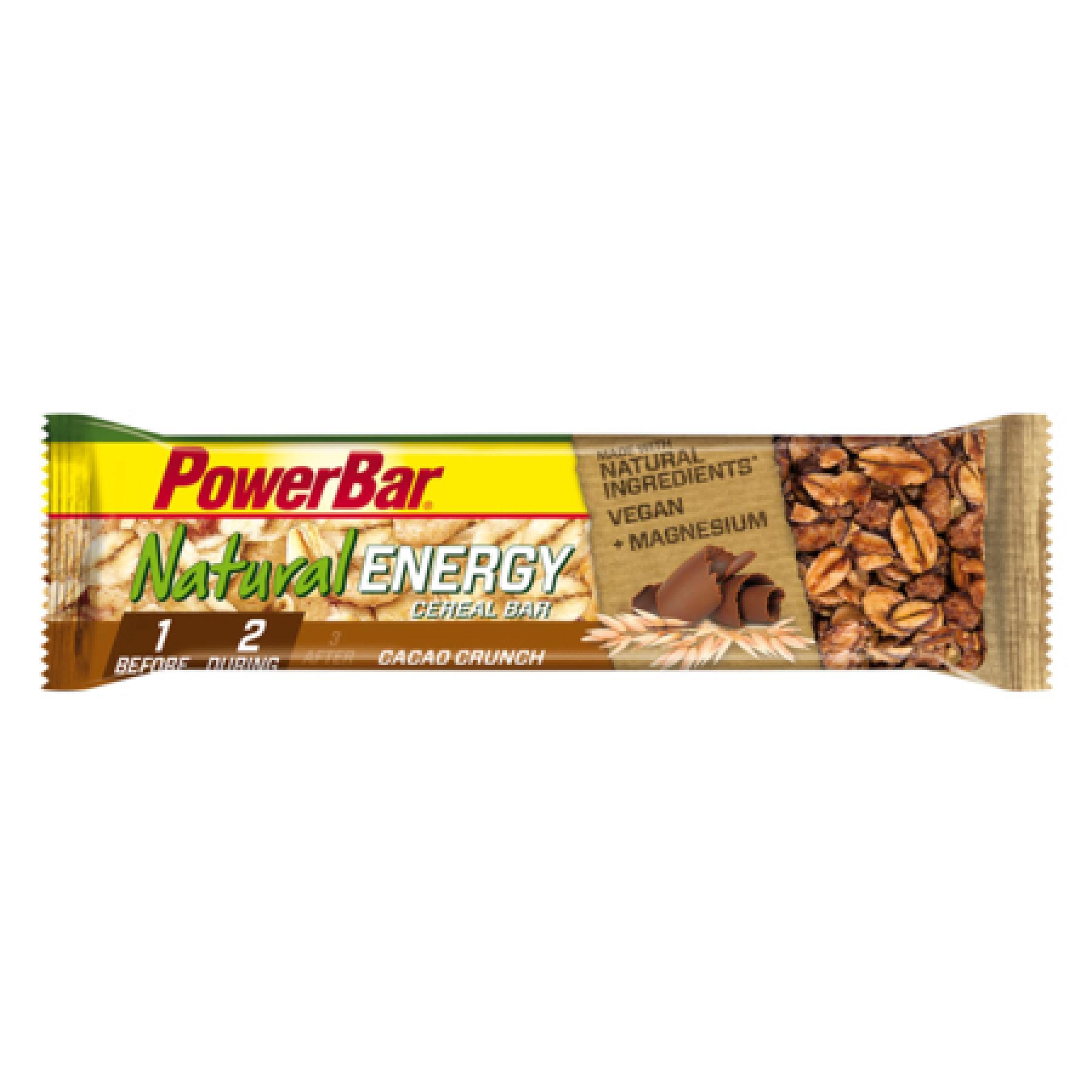 Lot de 24 barres PowerBar Natural Energy Cereals - Cacao Crunch