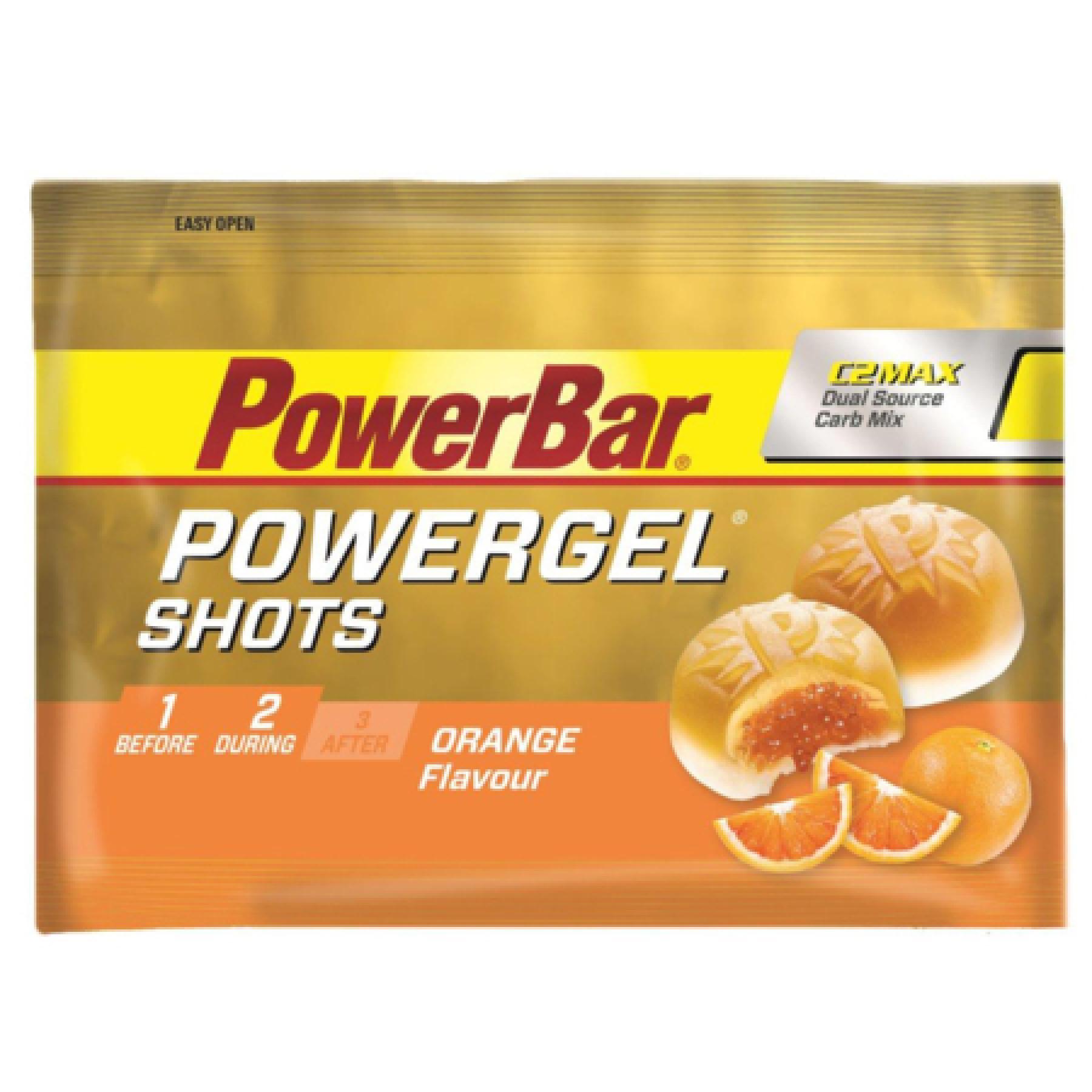 Lot de 16 PowerGel Shots PowerBar - Orange