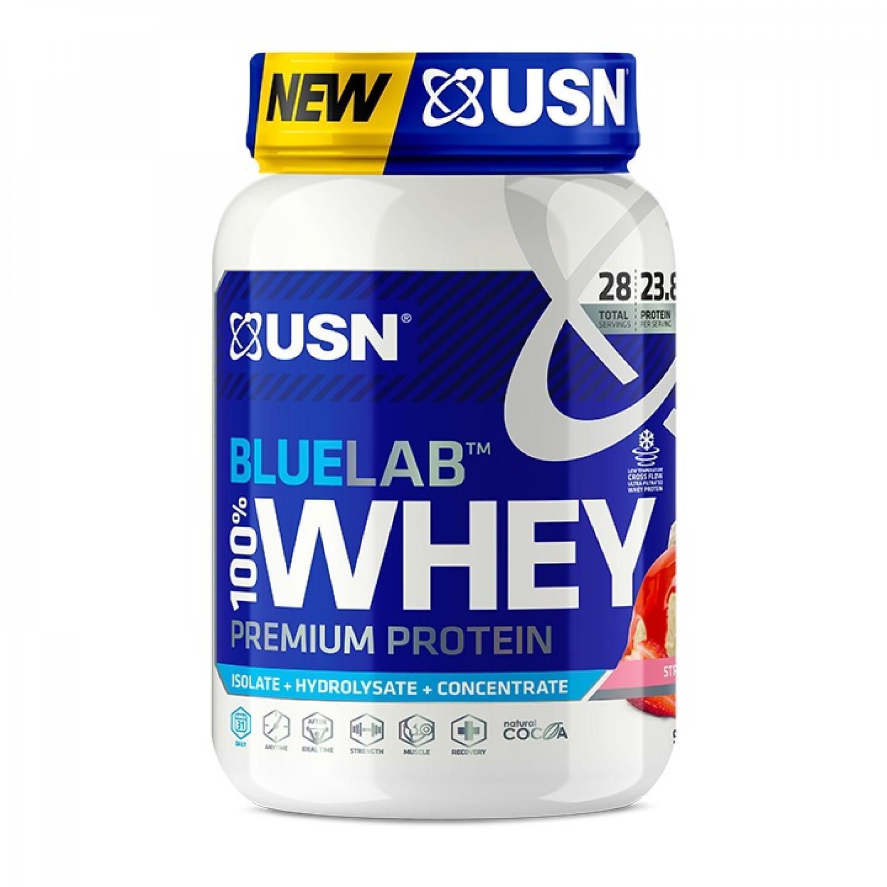 Protéine USN Blue Lab 100% Whey Fraise 750g