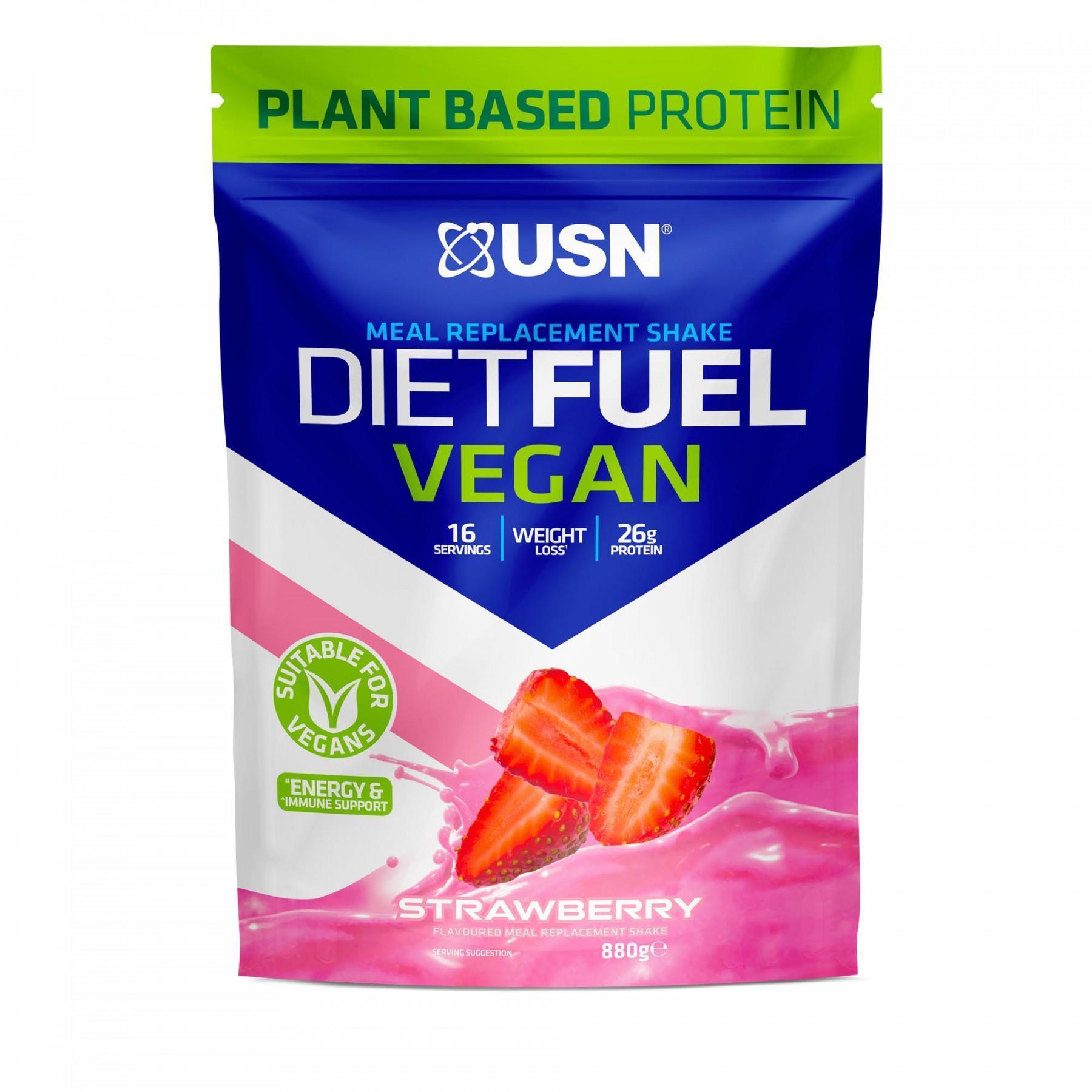 Protéines Diet Fuel Vegan Fraise 880g