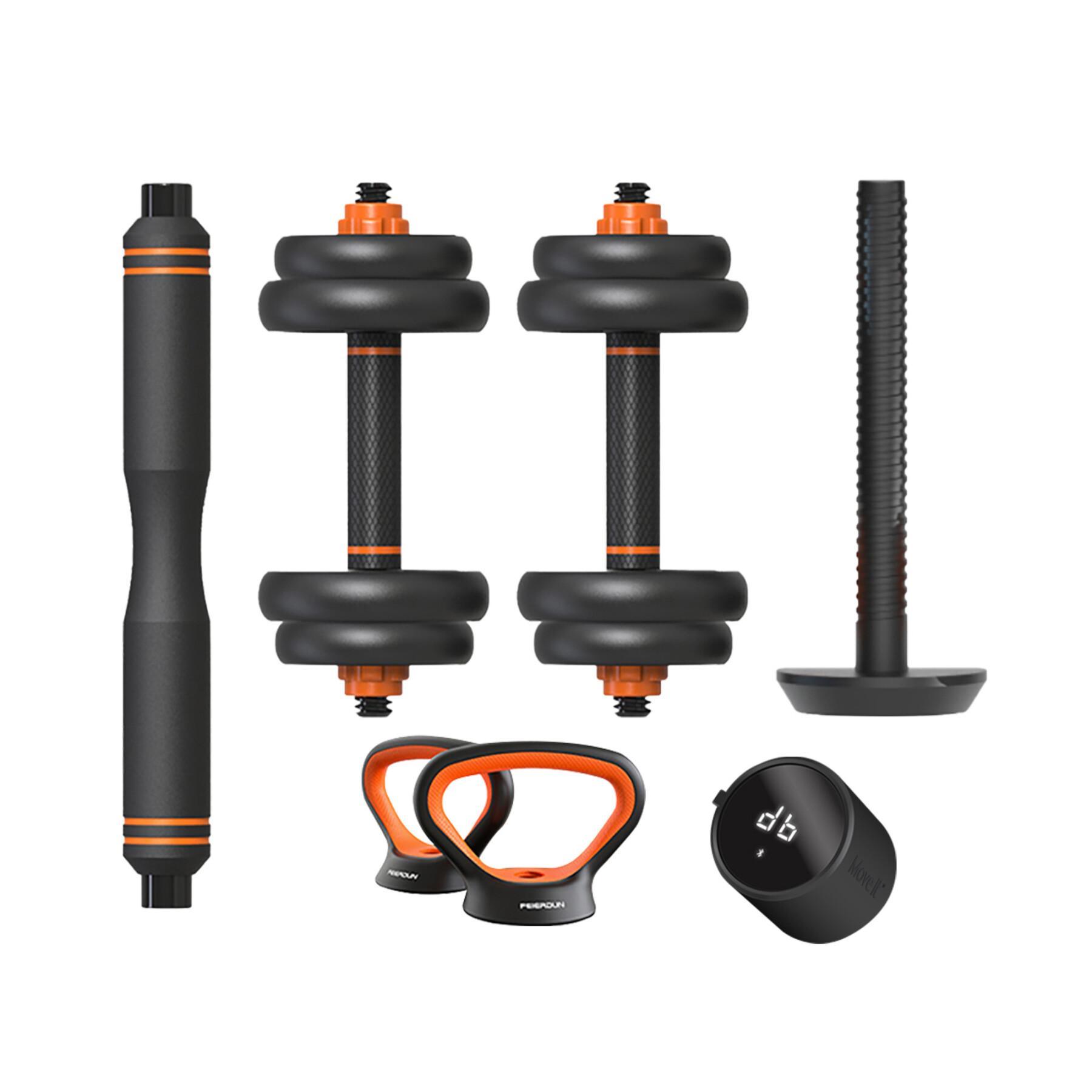Smart Kit haltère + barre + kettlebell + capteur Xiaomi Fed 10 kg -  Musculation