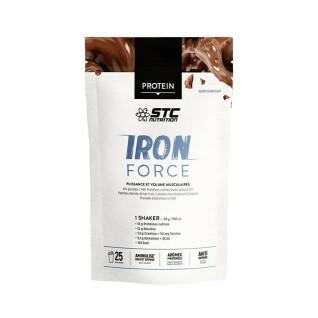 Doypack iron force® protein avec cuillère doseuse STC Nutrition chocolat - 750g