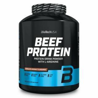 Pot de protéine de bœuf Biotech USA - Fraise - 1,816kg