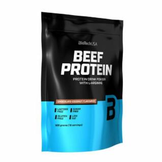 Lot de 10 pots de protéines de bœuf Biotech USA - Chocolat-noix de coco - 500g