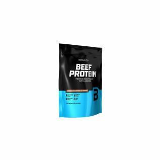 Lot de 10 pots de protéines de bœuf Biotech USA - Fraise - 500g