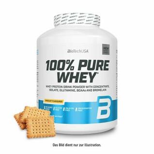Pot de protéines 100 % pur lactosérum Biotech USA - Biscuit - 2,27kg