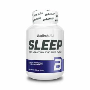 Lot de 12 pots de vitamine Biotech USA sleep - 60 Gélul