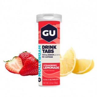 Tube de 12 Pastilles d’hydratation Gu Energy fraise/limonade (x8)