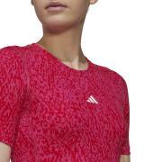T-shirt crop top imprimé femme adidas Techfit