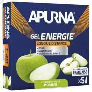 Lot de 5 gels énergétiques longue distance pomme verte +2h d'efforts Apurna