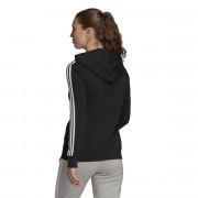 Sweatshirt zippé à capuche femme adidas Essentials French Terry 3-Bandes